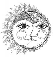 Sun and Moon face
